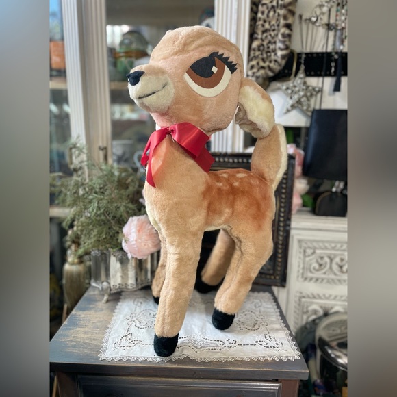 Vintage Gund baby Deer standing stuffed animal MCM